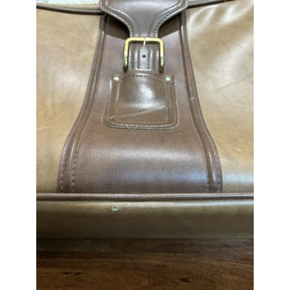 Vintage Samsonite Luggage - Two Tone Brown - Strap With Buckle - Great Condition